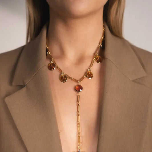 Rosary and Cross Necklace – Mystical Elegance in A Unique Design